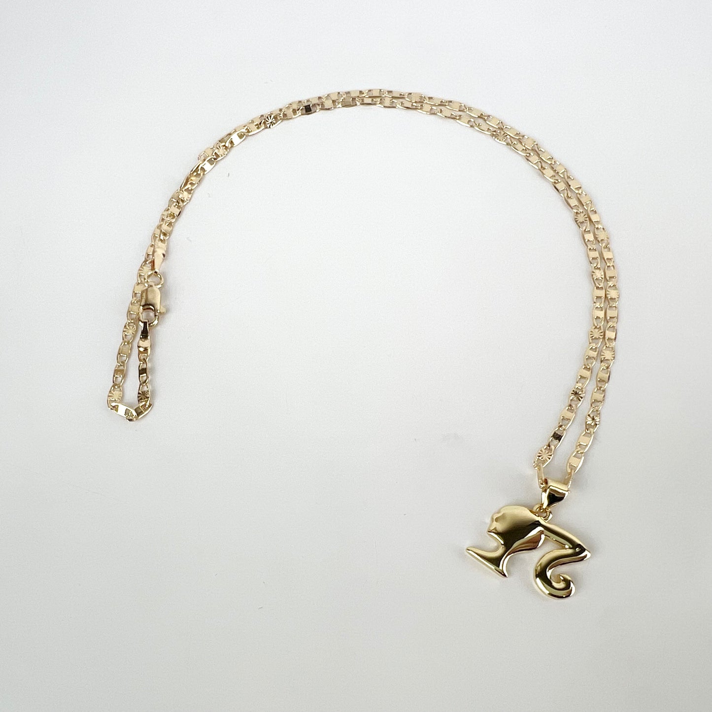 Barbie Head Mask 1.5” Pendant & 2.5mm Valentino 18" Chain Necklace