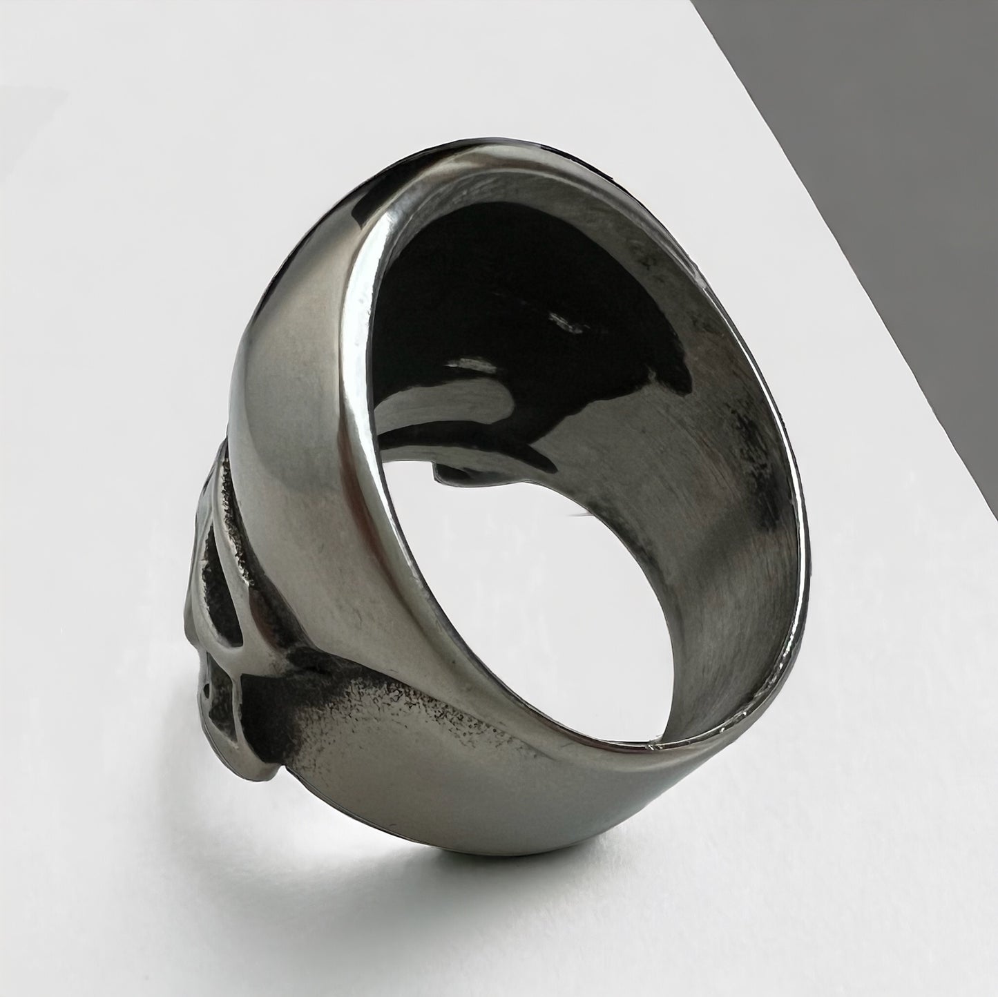 Gothic Punisher Skull Ring For Men Stainless Steel Punk Rocker Biker Jewelry