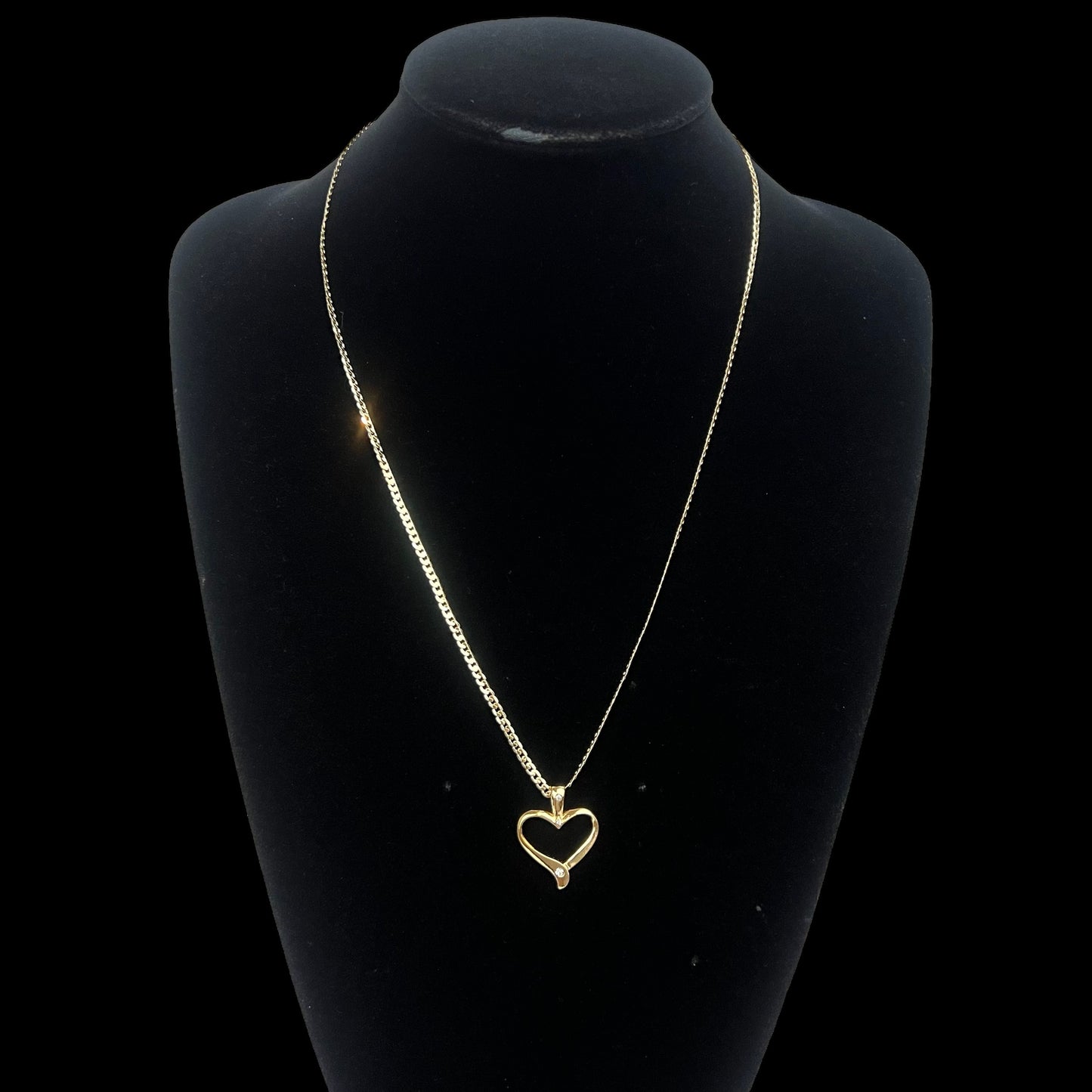 Heart Necklace for Women, 14K Gold Plated Cubic Zirconia Heart Pendant Necklace Jewelry for Women Girls