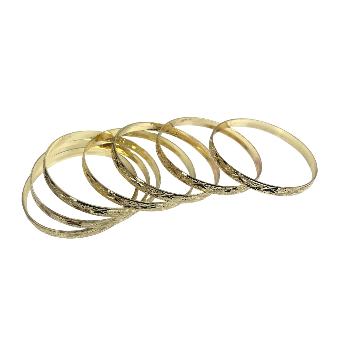 14k Gold Plated Semanario Bangle Bracelet Pulsera Size 5 Small Wrists